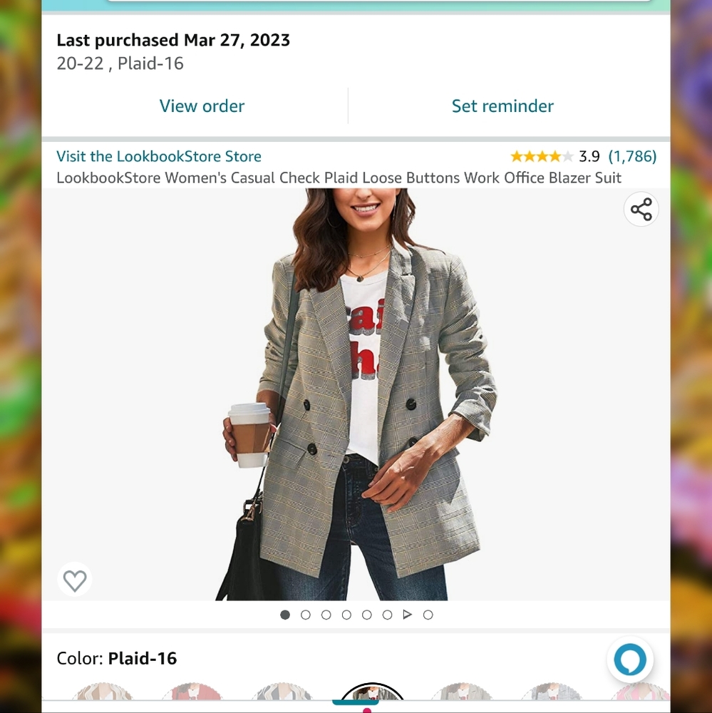 Women's plaid blazer new